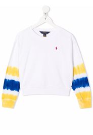 Ralph Lauren Kids tie-dye crop sweatshirt - White