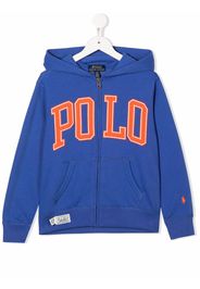 Ralph Lauren Kids logo-print zip-up hoodie - Blue