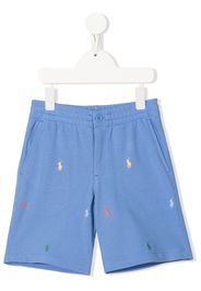 Ralph Lauren Kids Prepster logo-embroidered athletic shorts - Blue