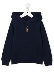 Ralph Lauren Kids logo-embroidered hoodie - Blue