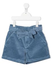 Ralph Lauren Kids bow-detail corduroy shorts - Blue