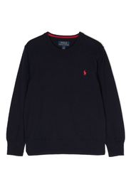 Ralph Lauren Kids logo-embroidered sweatshirt - Blue