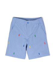 Ralph Lauren Kids Prepster logo-embroidered athletic shorts - Blue