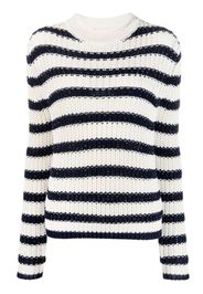 Ralph Lauren Collection striped knitted jumper - White