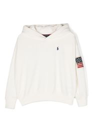 Ralph Lauren Kids patch-detail cotton hoodie - White