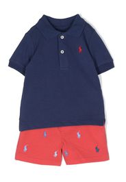 Ralph Lauren Kids Polo Pony cotton set - Blue