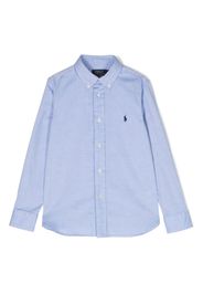 Ralph Lauren Kids Polo Pony-motif cotton shirt - Blue