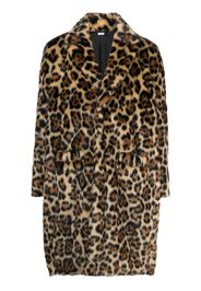 Random Identities leopard-print button-up coat - Neutrals