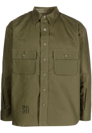 Readymade logo-print cargo shirt - Green