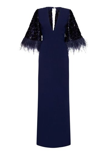 Rebecca Vallance Maelle cape gown - Blue