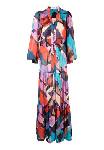 Rebecca Vallance abstract-print maxi dress - Red