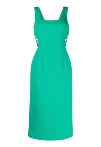 Rebecca Vallance cut-out detailing textured dress - Green