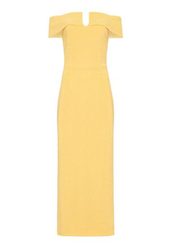 Rebecca Vallance Lumiere off-shoulder midi dress - Yellow