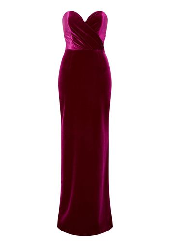 Rebecca Vallance Bernadette velvet gown dress - Red