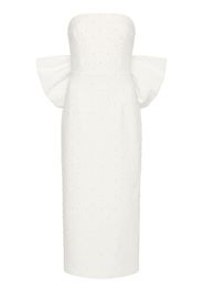 Rebecca Vallance Perle bow midi dress - White