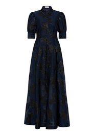 Rebecca Vallance Antoinette floral-jacquard gown - Blue