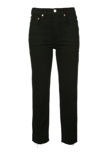 Re/Done straight cropped jeans - Black