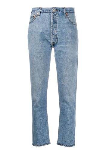 Re/Done high-rise cropped jeans - Blue