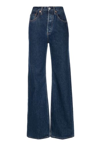 RE/DONE ultra high rise wide leg jeans - Blue