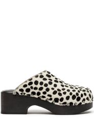 RE/DONE 70s polka-dot studded clogs - White