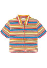 RE/DONE striped short-sleeve polo cardigan - Multicolour