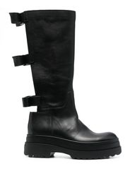 RED(V) bow-embellished cut-out boots - Black