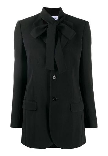 pussy-bow fastening blazer