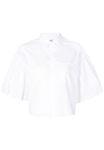 RED Valentino pleated-sleeve detail shirt - White