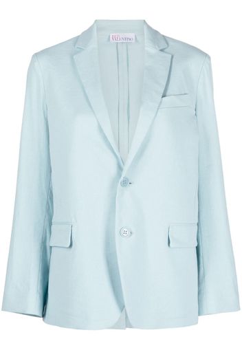 RED Valentino single-breasted cotton blazer - Blue