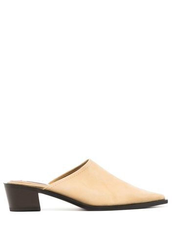 Reike Nen 45mm pointed-toe suede mules - Brown