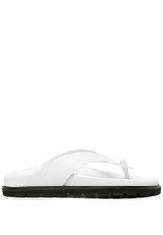 Reike Nen two-tone leather flip flops - White