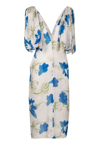 Rejina Pyo floral-print sleeveless dress - Blue