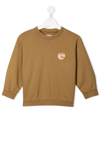 Rejina Pyo Luka logo-patch organic cotton sweatshirt - Brown