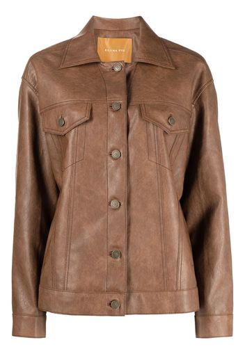 Rejina Pyo Theo faux leather jacket - Brown