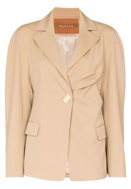 Rejina Pyo ruched single-breasted blazer - Neutrals