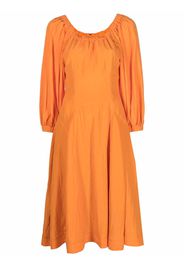 Rejina Pyo puff-sleeves midi dress - Orange