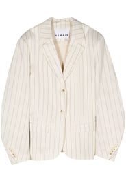 REMAIN Drapy pinstriped single-breasted blazer - Neutrals