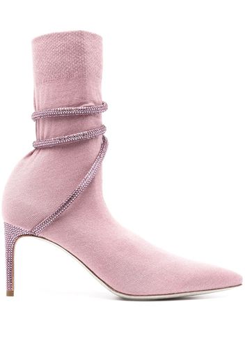 René Caovilla Cleo fabric ankle boots - Pink