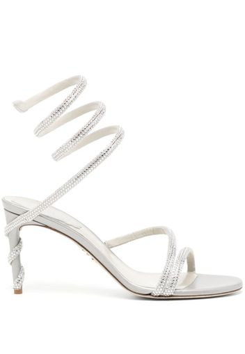 René Caovilla Margot 80mm crystal-embellished sandals - Silver