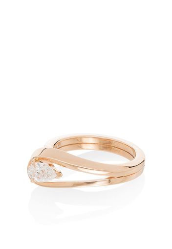 18K rose gold Serti Inversé diamond ring