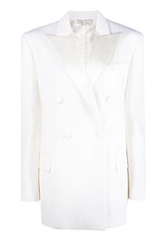 REV virgin wool double-breasted coat - White