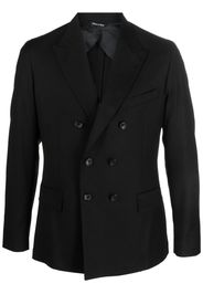 Reveres 1949 notched-lapel double-breasted blazer - Black