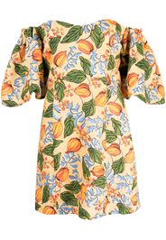 RHODE Dali floral-print off-shoulder minidress - Orange