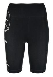 Rhude logo-print high-waisted shorts - Black