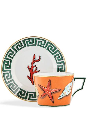 Viaggio Di Nettuno Tea Cups And Saucers Set Of 2