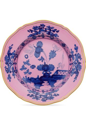 Oriente Italiano Flat Dinner Plate Cm 26,5 In. 10 1/2 Antico Doccia Shape