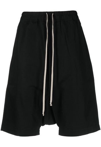 Rick Owens DRKSHDW cotton drop-cotch shorts - Black