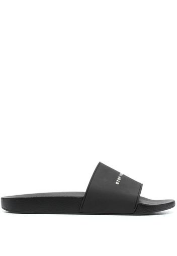 Rick Owens DRKSHDW slogan-print slides - Black