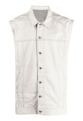 Rick Owens DRKSHDW sleeveless cotton denim vest - Grey