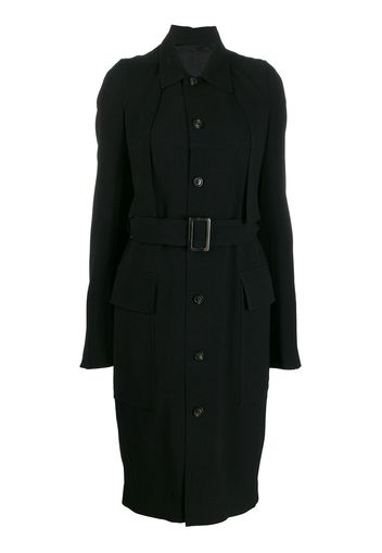 Rick Owens single-breasted belted coat - Black